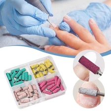 50/60pcs Mini Nail Sanding Bands Electric Machine Nail Drill Bit'' J3V4