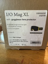 Smith I/O Mag XL Ski/ Snow Goggles High Voltage, ChromaPop Sun Black Lens Bonus