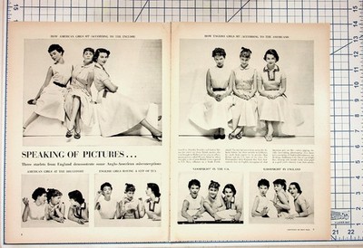 1950s Vintage Magazine Ad: Anglo-American Girls & Colgate Toothpaste