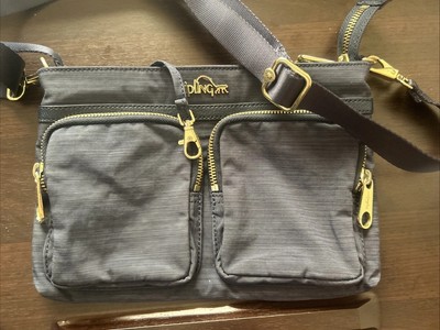 Kipling Tessa  Small Convertible Crossbody Nylon Travel Bag Navy Blue Gold Zips!