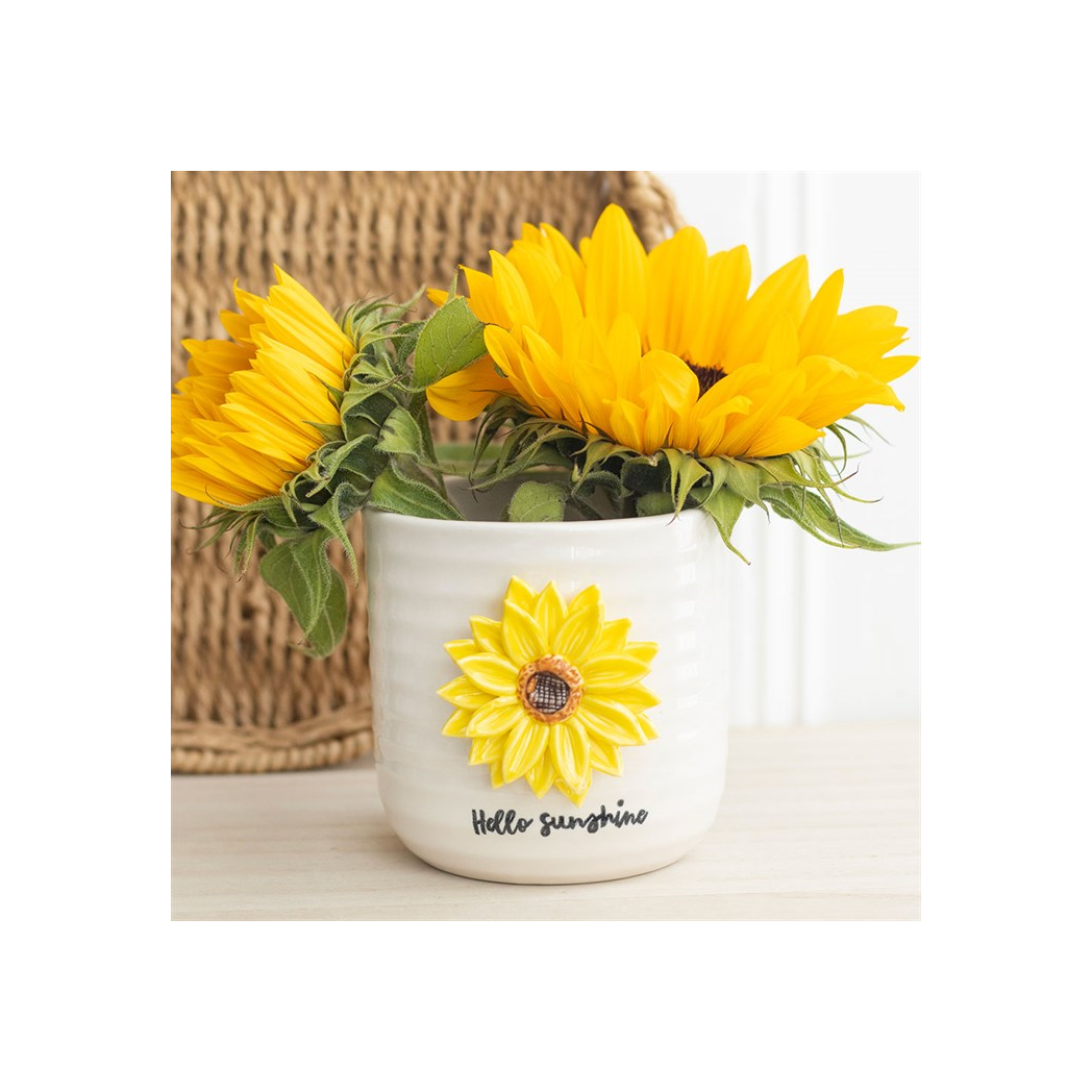 Something Different Hello Sunshine Plant Pot With 3D Sunflower - Image 2