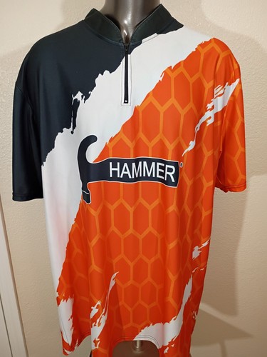 Coolwick 4XL Hammer Bowling 1/4 Zip Jersey Sash Polyester Made In USA 