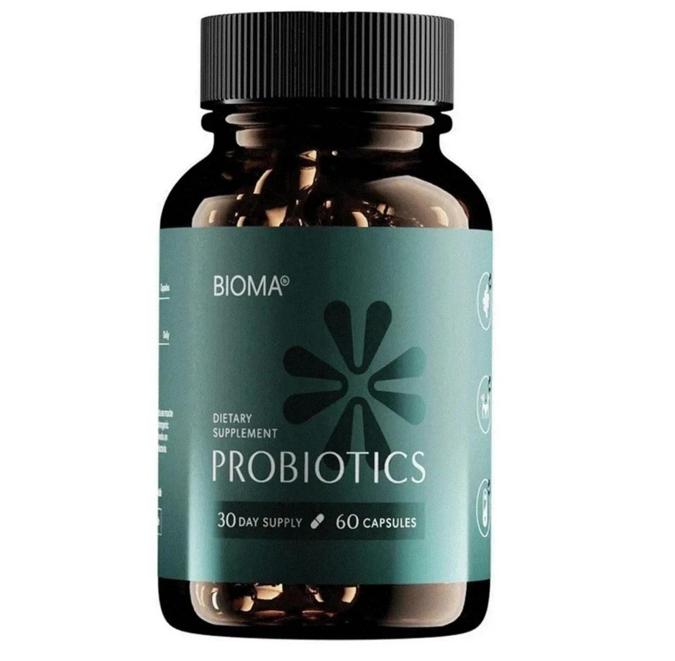Bioma Synbiotics Probiotics & Prebiotics for Digestive Wellness - 60 Capsules
