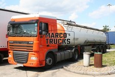 LKW Foto DAF XF 105.460 Tankwagen Auflieger Polen orange PRODUITS ALIMENT #c9uf