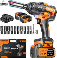 1/2" Cordless Impact Wrench | 1300N.M (960Ft-Lbs) | 2X4.0Ah Batteries - Longer R