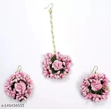 Jawaharat coloured tikka and earing for festive season jewellery  set C