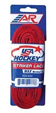 A R Sports Hockey Laces 210cm 8.3in Red Waxed - Used, Striker Equipment