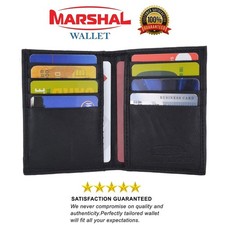 Mens Slim Thin Genuine Leather Bifold Id Wallet Money Credit Card Holder Window