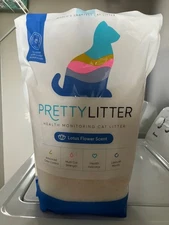 Pretty Kitty Health Monitoring Cat Litter - 6 lbs, Lotus Flower, Non-clumping