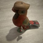 Vintage 1970s Wind Up Tin Litho Toy Red Jumping Parrot -WORKS-w/ Key 6” — photo 6
