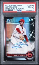Cooper Hjerpe Bowman 2022 Black Refractor /75 Auto