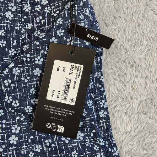 RVCA Escape Elastic Chambray Blue 17" Shorts Size S NWT MSRP $60 - Picture 4 of 4