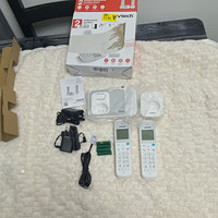 VTech XS1500 DECT Cordless Phone Set, 2 Handsets, Answering Machine, White