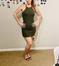 Fashion Nova Let Me Shape You Mini Dress - Olive Medium