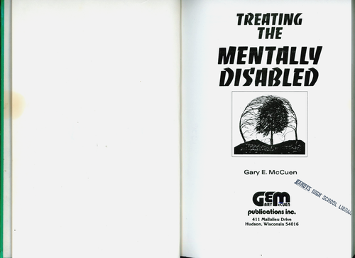 Treating the Mentally Disabled Gary E. McCuen 1988 6 Sections 135 Pages - Picture 3 of 6