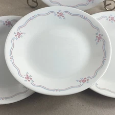 SET of 4 Corelle English Breakfast Bread Plate, Corelle Pink Roses, Corelle