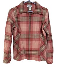  225 NEW PENDLETON Pink Plaid Full Zip Wool Jacket Womens Xsmall Z68