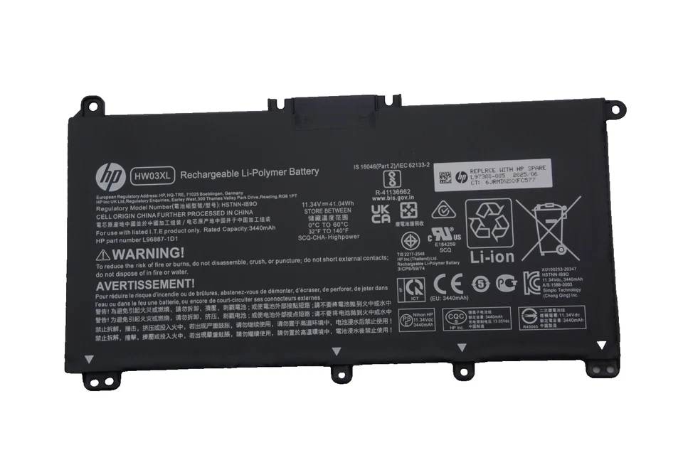 Genuine HW03XL Battery for HP Pavilion 15-EG 17-CN 17-CP HSTNN-LB8U 41.04WH NEW - Image 3 of 4