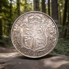 1914 Half Crown Silver Coin, King George 90% Silver Coin