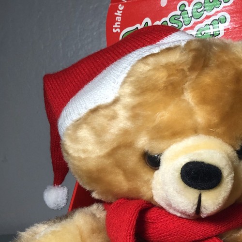 Oso de Navidad musical Cuddle Wit 14" nuevo en caja de colección '86 roto por favor leer - Imagen 12 de 17
