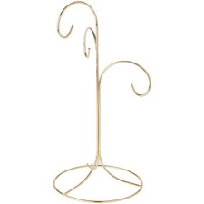 's 3 Tiered Gold-Toned Ornament Stand, Tree, 10.75" H x 5.125" W x 5.125" D