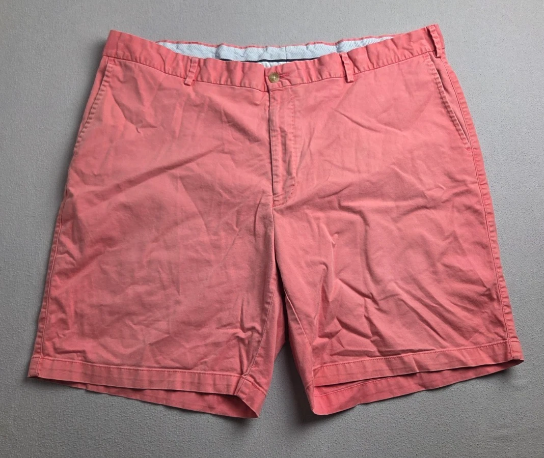 Peter Millar Chino Shorts Mens 42 Pink Golf Casual 8" Inseam Preppy Comfort
