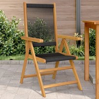 GartenstüHle 2 Stk. Schwarz Massivholz Akazie Und Polypropylen