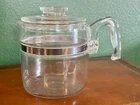 VTG Pyrex Flameware Glass Percolator Coffee Pot 6 Cup 7756B Incomplete Lid Only