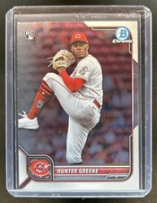 2022 Bowman Chrome Hunter Greene RC Rookie #95 Reds