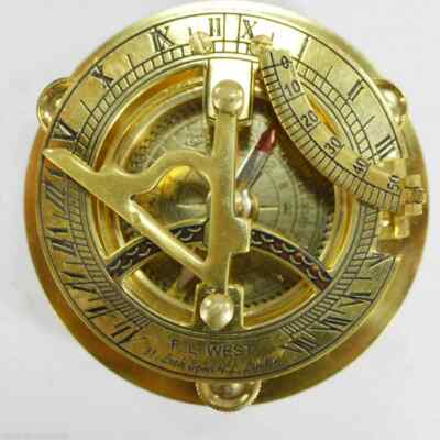 #ad Nautical Brass Sundial Compass Collectibles Marine Sundial Compass Lot of 5 Gift $86.19