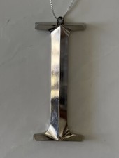 Wondershop Target Initial Letter I Christmas Ornament Monogram Silver Metal NWT
