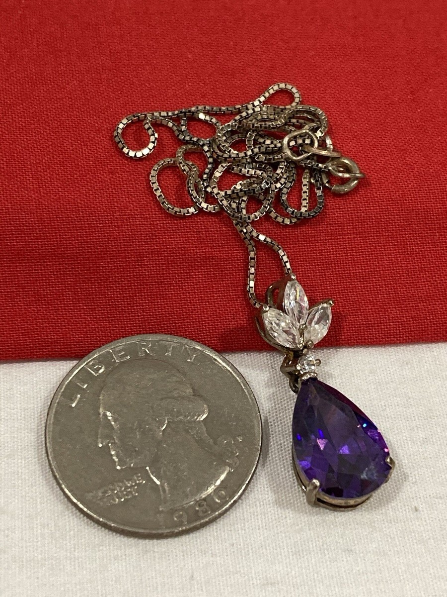 【BLACKPURPLE】[silver925] Square Bianco Pendant Skaermbillede2023-04-06kl.14.