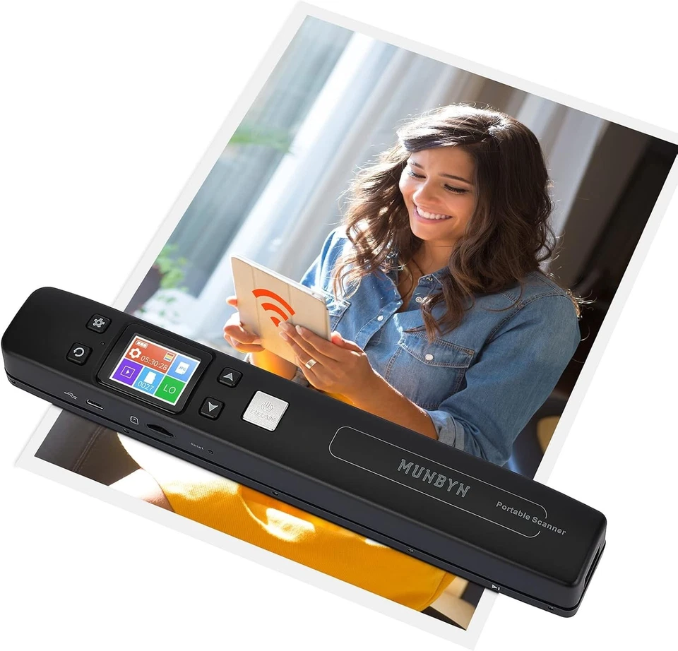 MUNBYN A4 Portable Scanner with Integrated Wi-Fi and 1050 DPI Resolution - Image 3 of 4