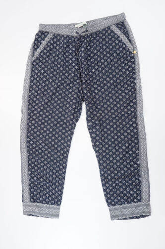 Scotch & Soda Ladies Trousers Pants Size 4 Blue Dark Patterned Straight Light - Picture 2 of 7