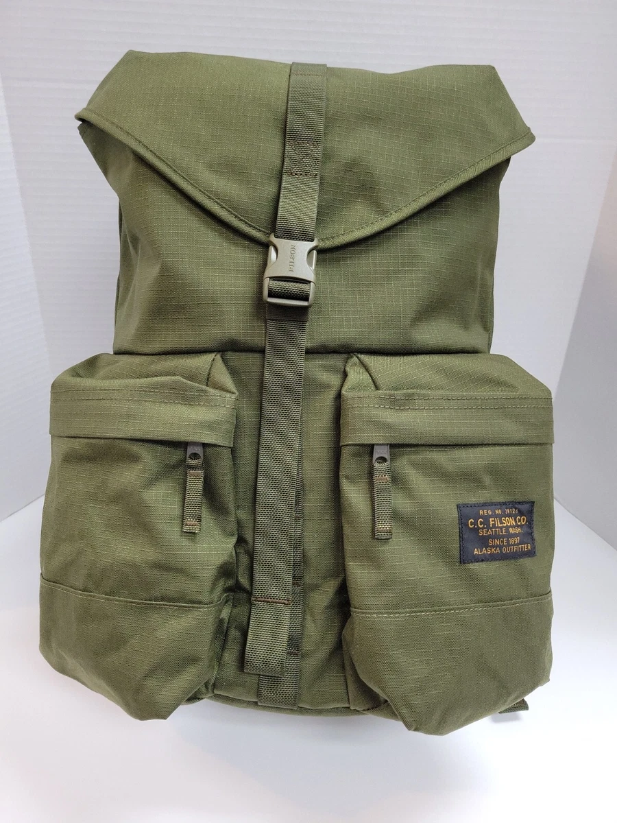 Filson 32L Ripstop Nylon Backpack. Surplus Green (Olive) | eBay