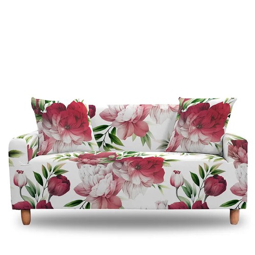 1/2/3/4 Seater Flowers Elastic Sofa Covers Washable Sectional Corner Slipcovers - Picture 25 of 27