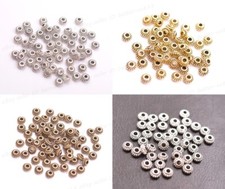 100Pcs Tibetan Silver Gold Bronze Charms Roundelle Spacer Beads 6mm A3023