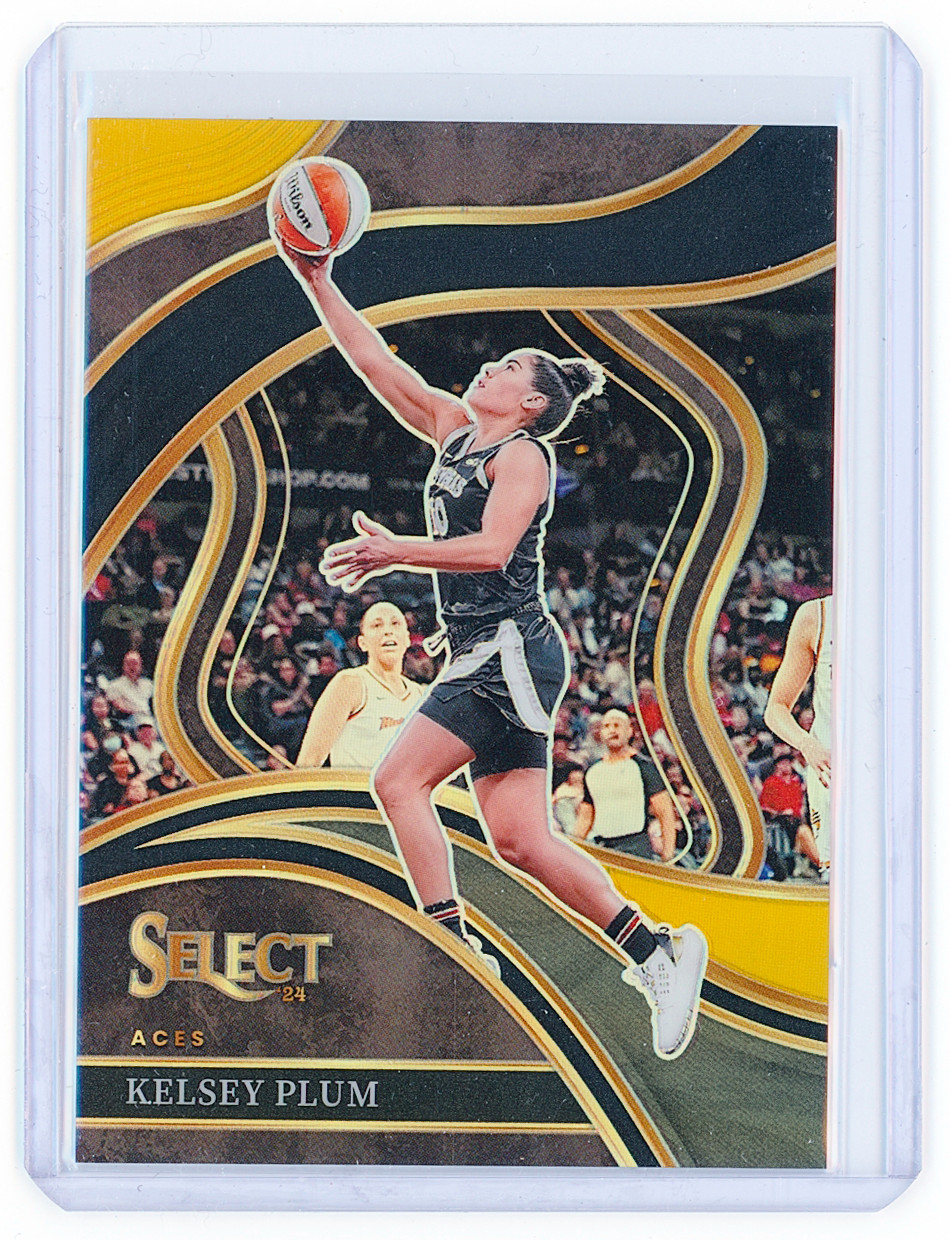 2024 WNBA Select Kelsey Plum Courtside Black Gold Prizm Las Vegas Aces /5 SSP
