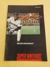 Ken Griffey Jr Major League Baseball Manual Instruction Booklet SNES Authentic