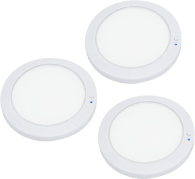 Facon 3-Packs 5-Inch LED RV Panel Light Surface Mount (Cool White Light)