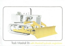 TRACK MARSHALL 56 CRAWLER TRACTOR WITH ANGLEDOZER ORIG. 1971 SPECIFICATION SHEET