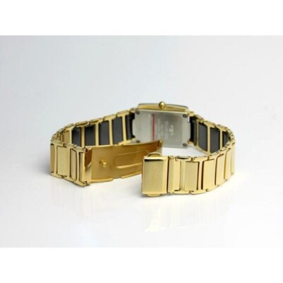 Technos Watch TSM903GB Classic Ceramic Gold Black Sapphire Glass