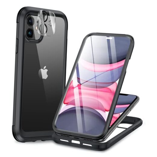 Cellular Phone Case for iPhone 11, Glass Series - 360° Rugged Bumper with