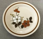 Japan China Mountain Floral Highland Floral Line Brown Band - 6-3/8" BREAD PLATE