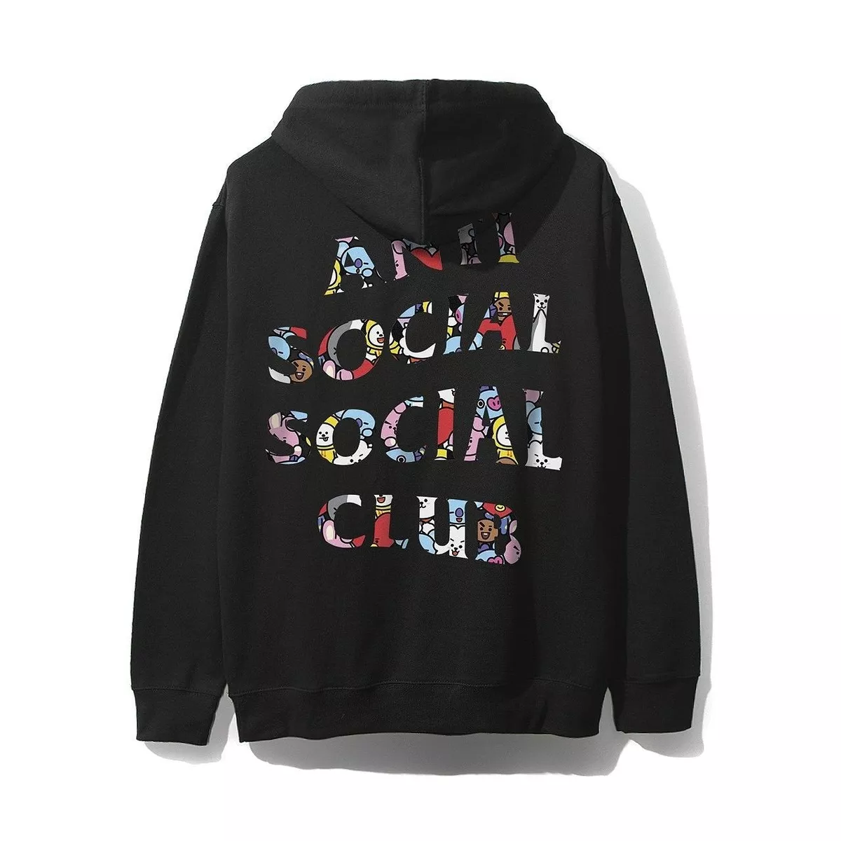 Anti Social Social Club x BT21 Club Blended Hoodie Black Size S M L XL