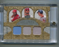 2009 UD Ballpark - ALBERT PUJOLS Youklis OZZIE Manny - Teammate Timelines Jersey