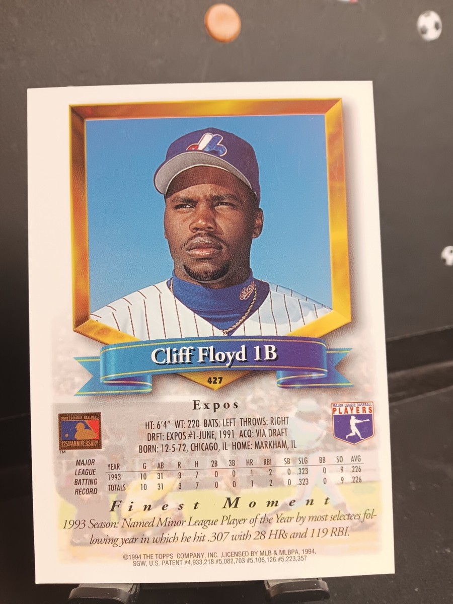 1994 Topps Finest - Jumbo #427 Cliff Floyd | eBay