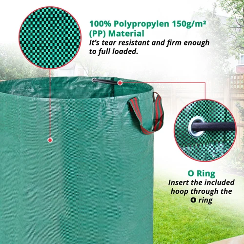 4x Gartensack Laubsack Gartenabfallsack Gartentasche Rasensack 4 x 272 Liter XXL - Bild 5 von 8