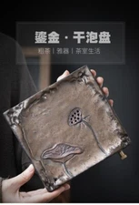 Teapot Pottery Holder Tea Pot Tray water Reservoir Lotus nut Plate 