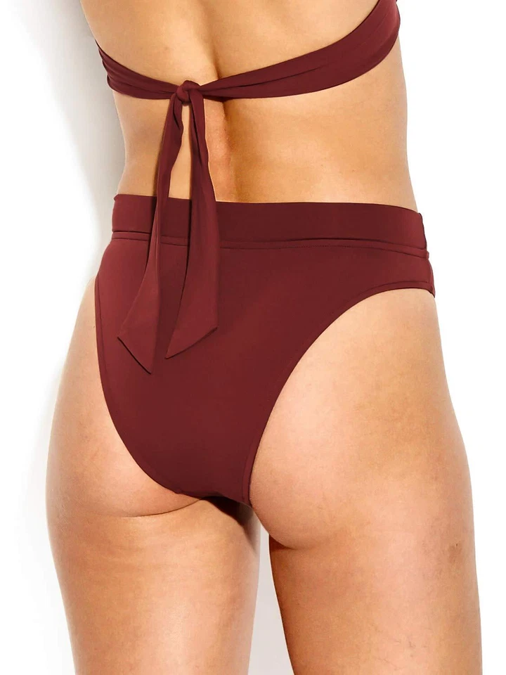 Seafolly女式标准高腰比基尼泳装,活动梅子,10 美国 — 第 2/3 张图片